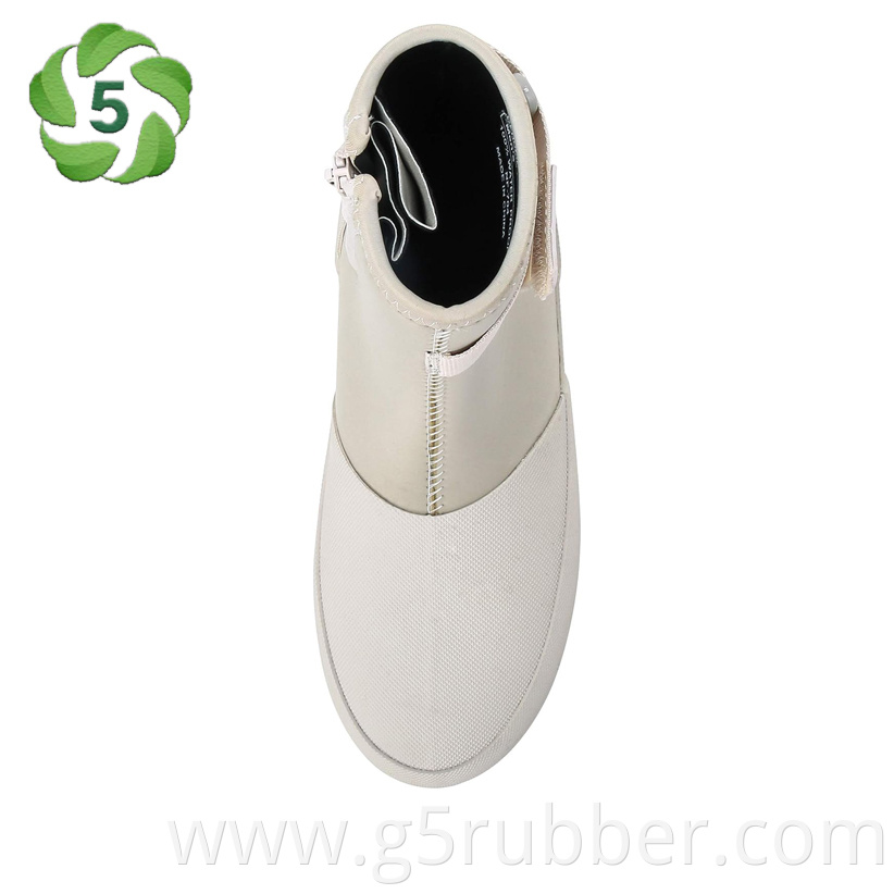 Duck And Fish Neoprene Beige Flat Wading Shoe Jpg